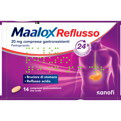 Maalox Reflusso 14 cpr Pantoprazolo 20 mg - ParafarmaciaCimino.it